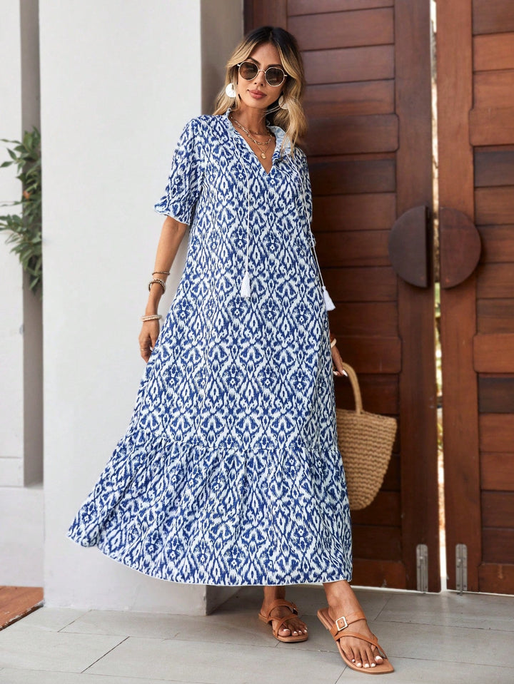 Kate | Elegant Maxi-kjole med Frynser