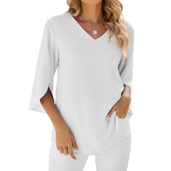 Jette | Bluse med V-hals